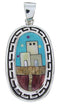 Multicolor Native American Village Design Jewelry Pendant YS69941